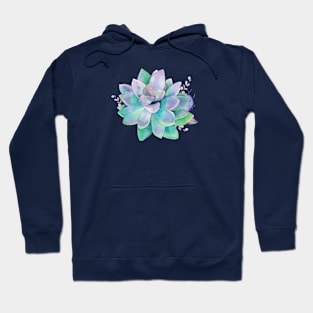 Aqua Succulent Hoodie